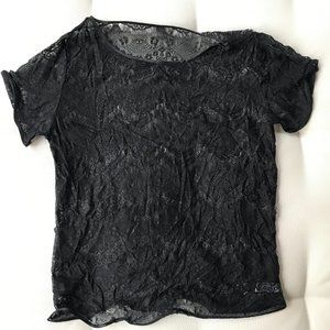 American Apparel (Original) Black Lace Top